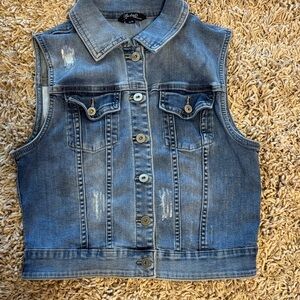CHARLIE B Light Blue Denim Vest